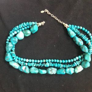 Blue stone necklace